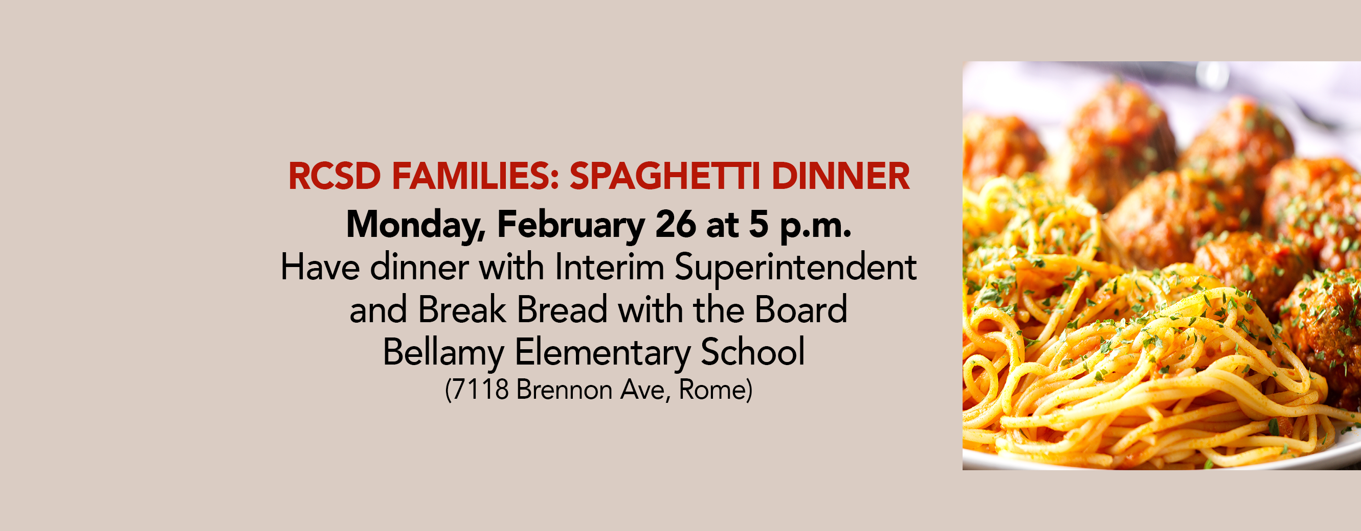 Spaghetti dinner