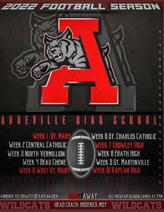 2022 AHS Football Schedule