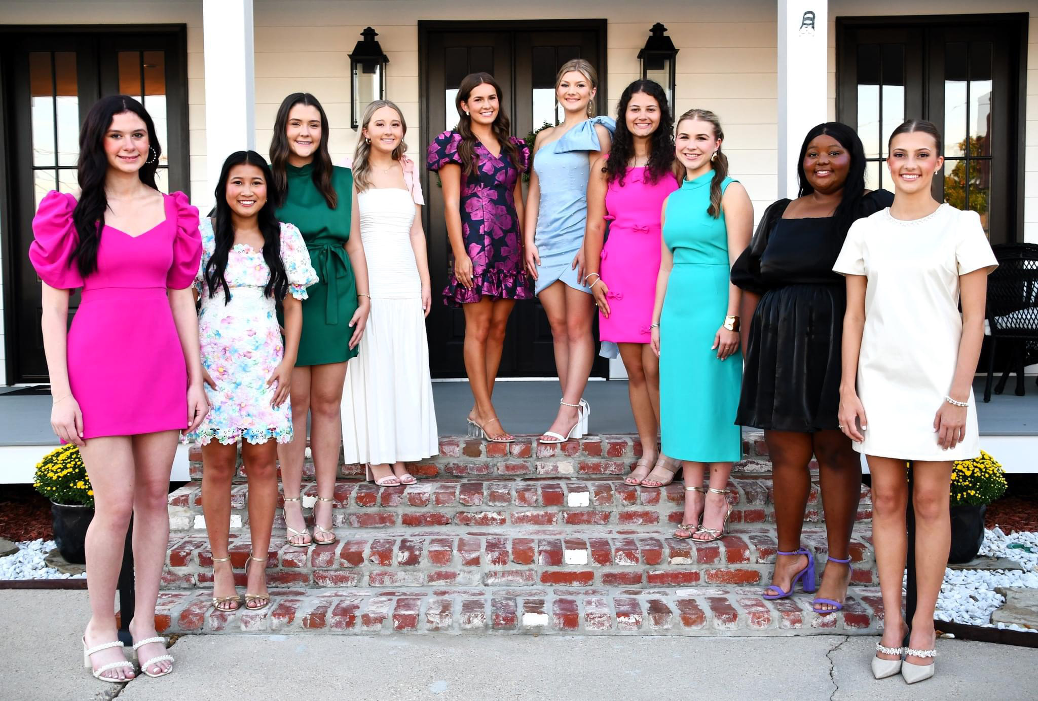 2023 Erath High Homecoming Court- (left to right) Abigail Zegura, Tovy Tran Averie Guidry, Caroline Lopez, Ava LeBlanc, Brylee Pogue, Gracie Griffin, Averi Granger, Ma’Ciah Mitchell, and Ella Caillouet. The Queen will be announced at the game on Friday, September 29, 2023. Presentation of the court begins at 6:15 pm.