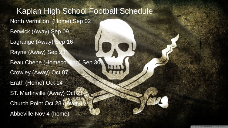 Football schedule 
