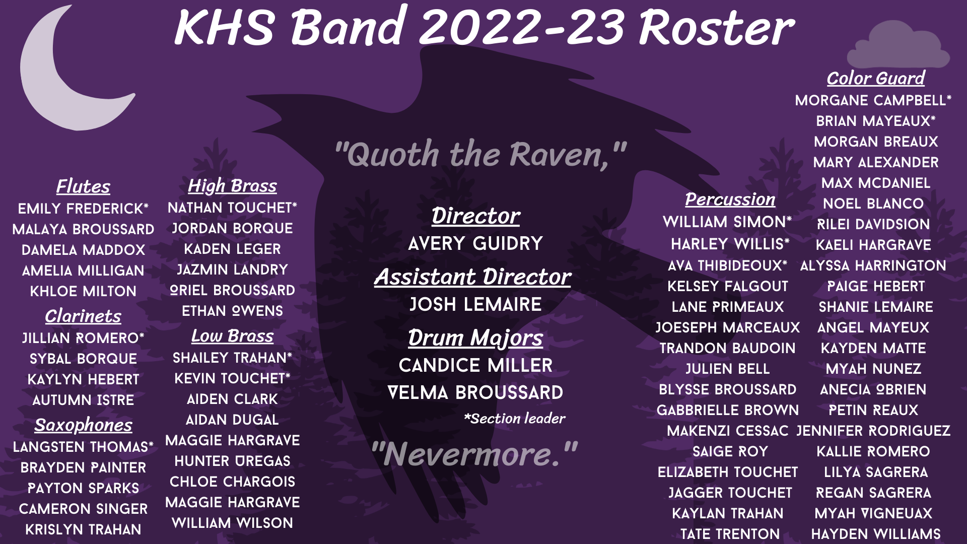 22-23 Band Roster