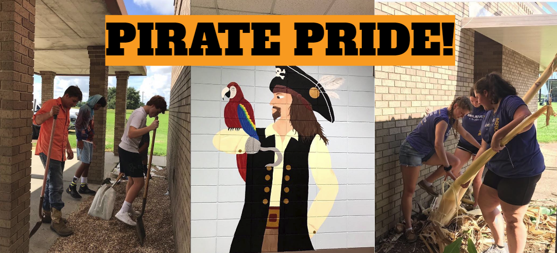 Pirates put pride in cleaning school!