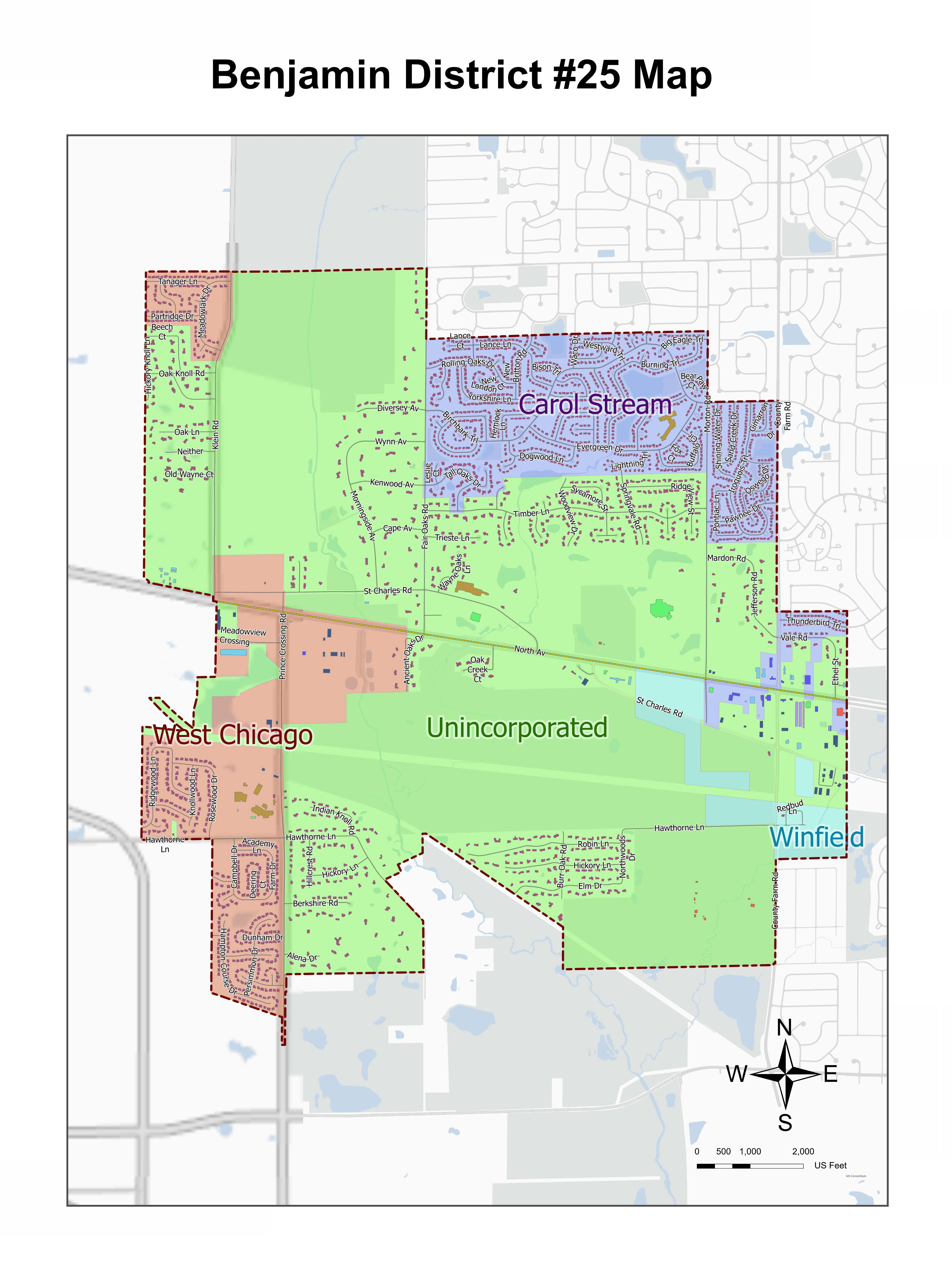 Benjamin District #25 district map