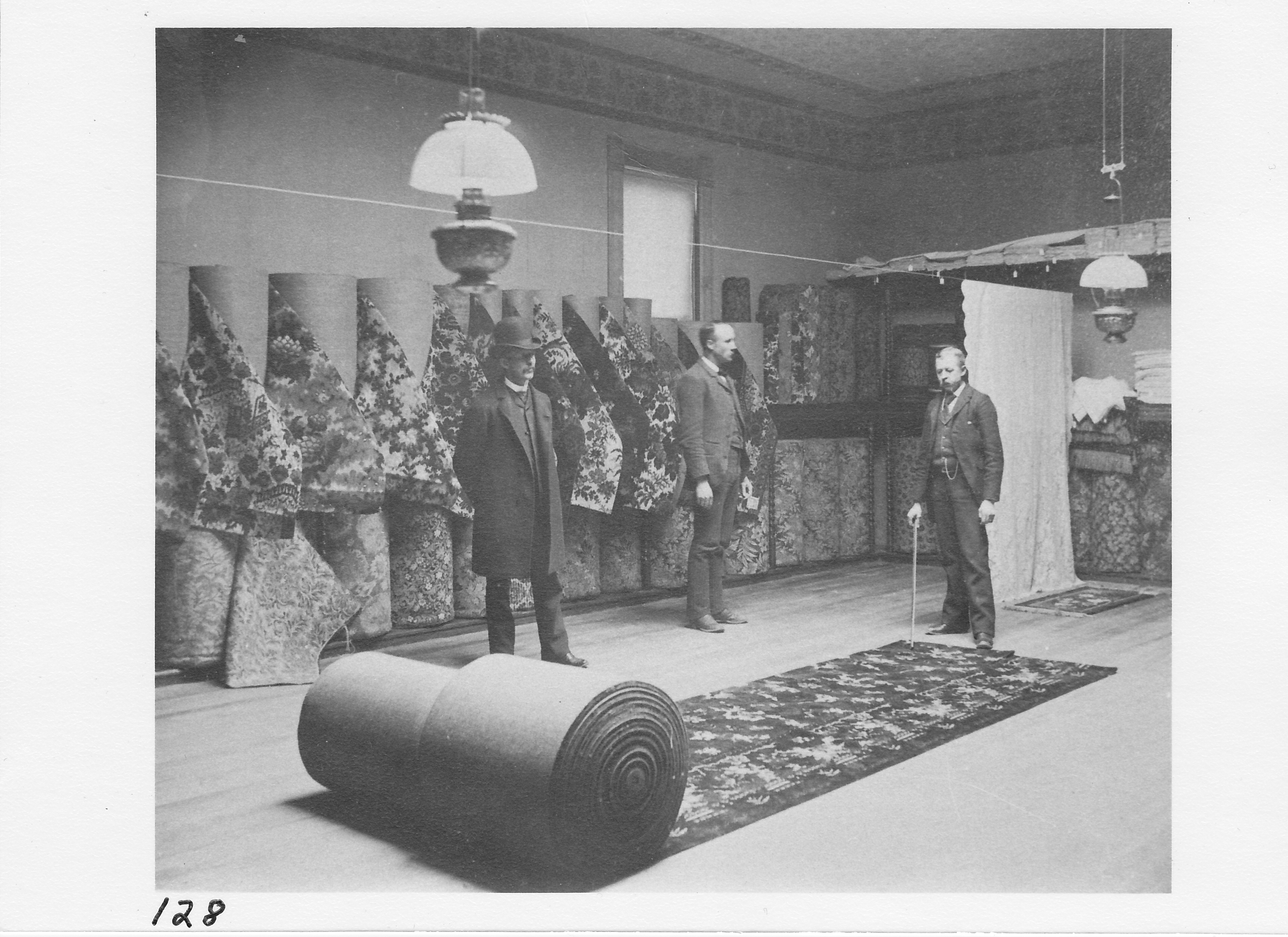 The carpet room in W. W. Crabbs Store.
