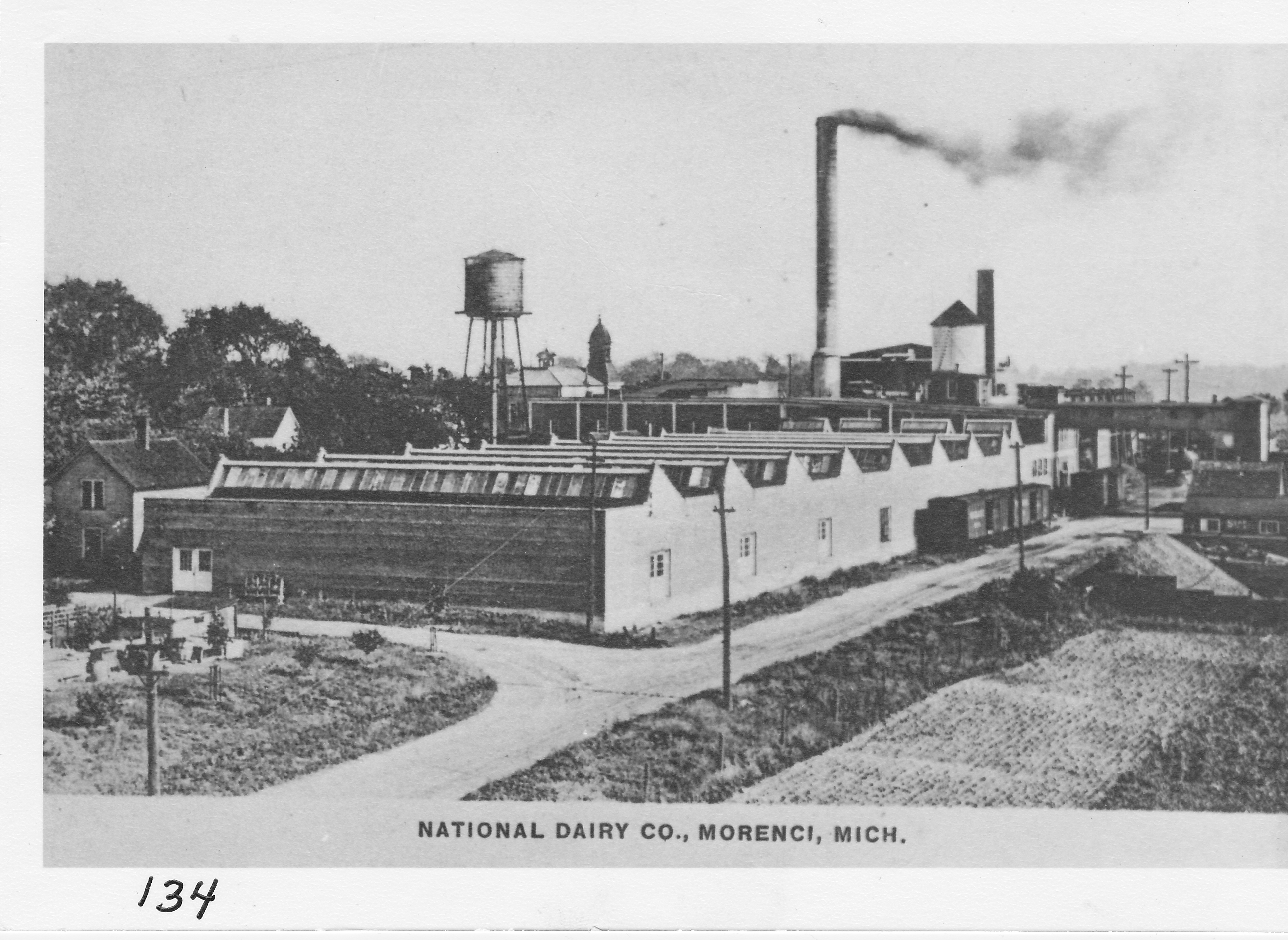 National Dairy Company from Mill and West Locust streets.  North end view after extended addition to north. Later part of Parker Rust Proof.