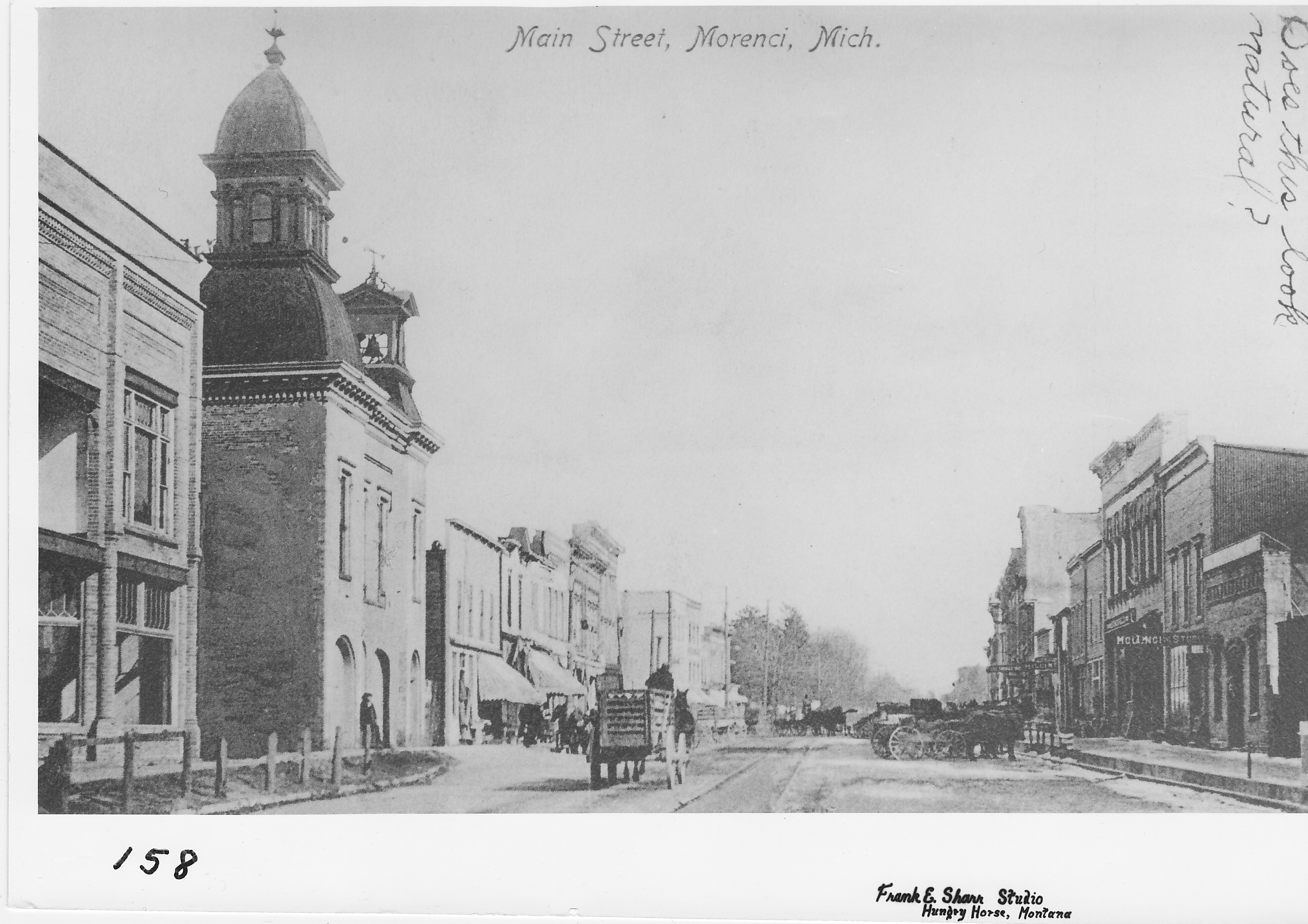 Main Street looking east from City Hall in February 1908.