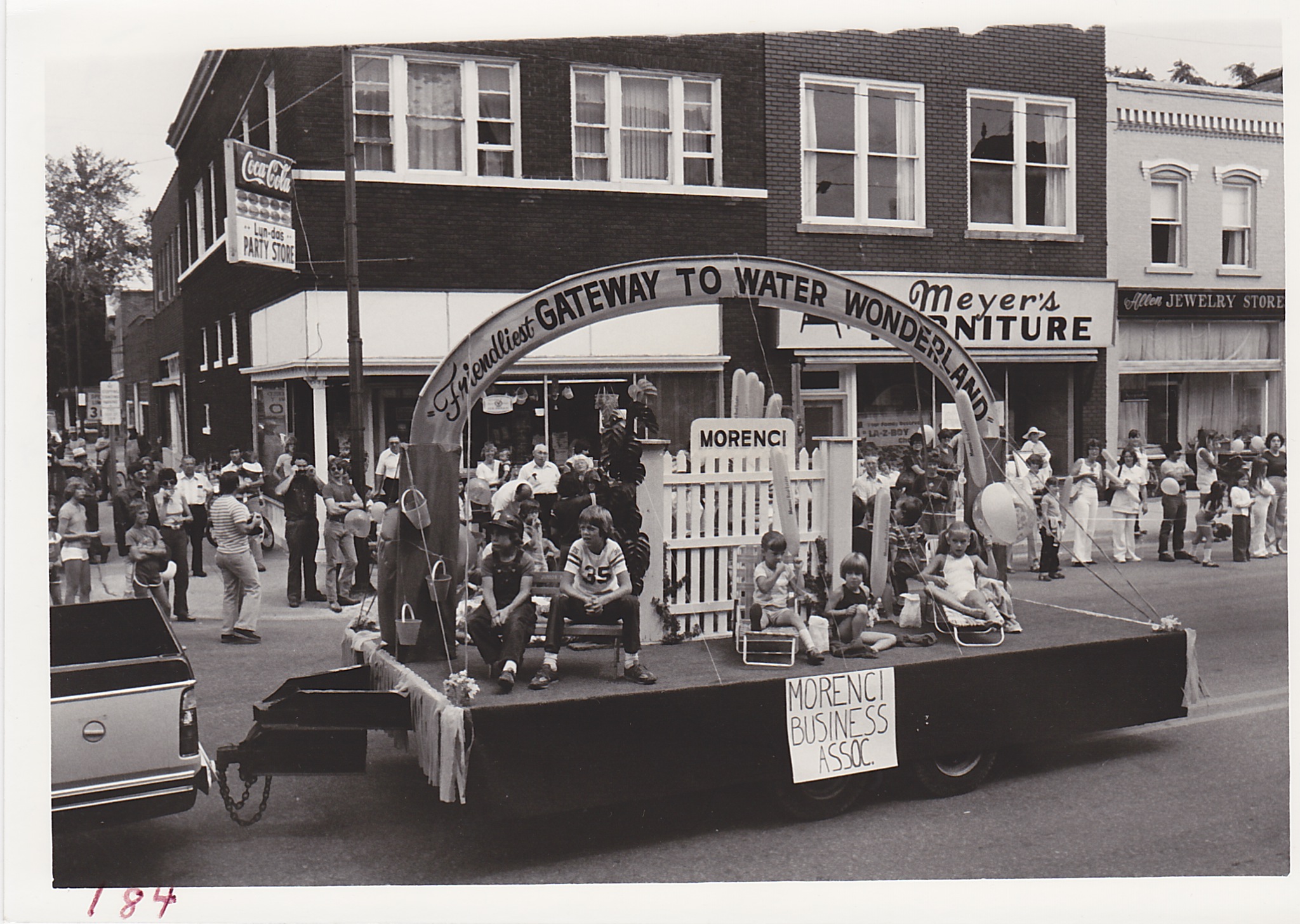Morenci Business Association’s winning float in the first Town and Country Festival, Aug. 15 and 16, 1980.