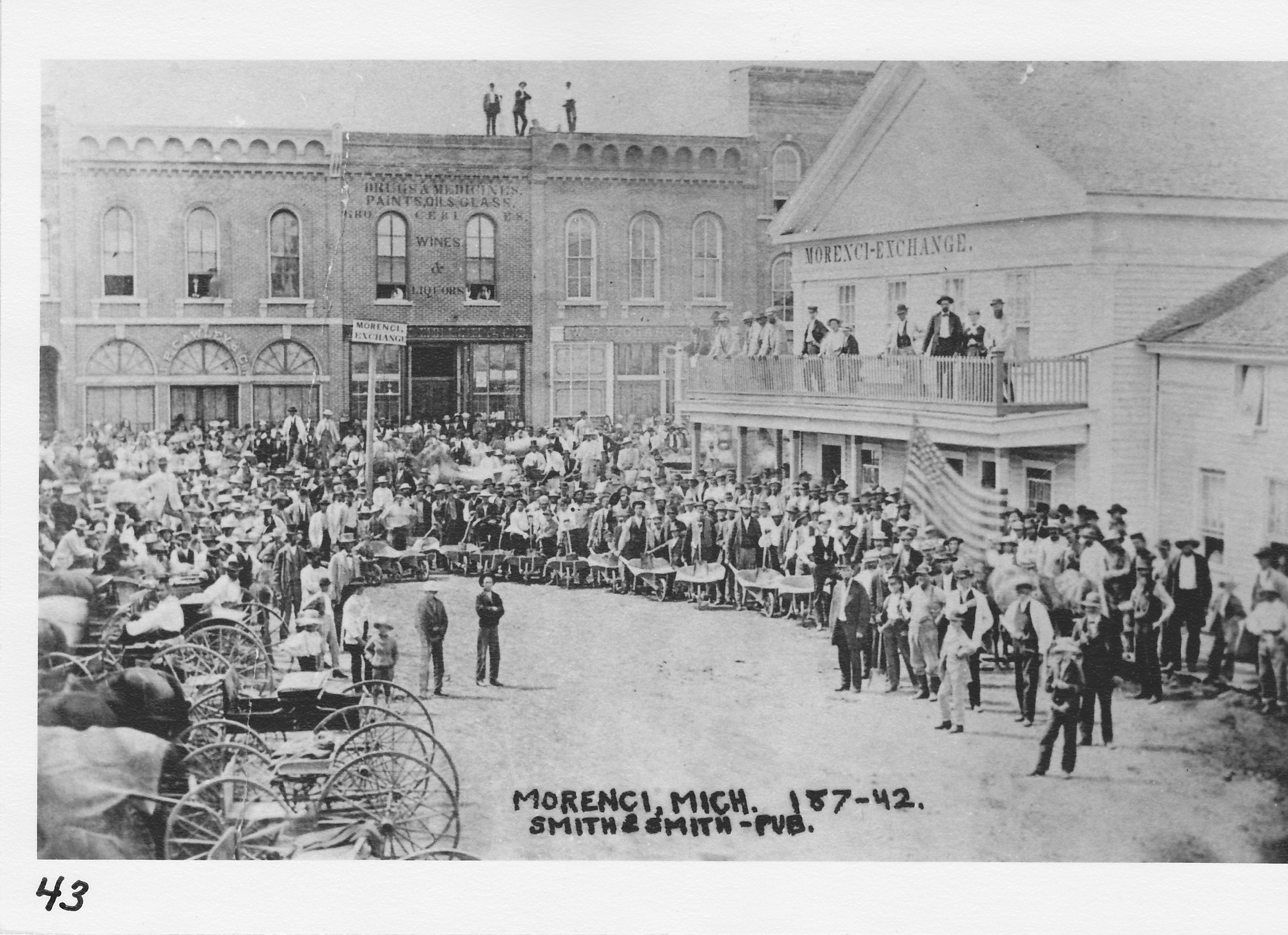 Celebration after Chicago & Canada Southern Railroad finished the “Big Cut” to North Street, July 22, 1871.