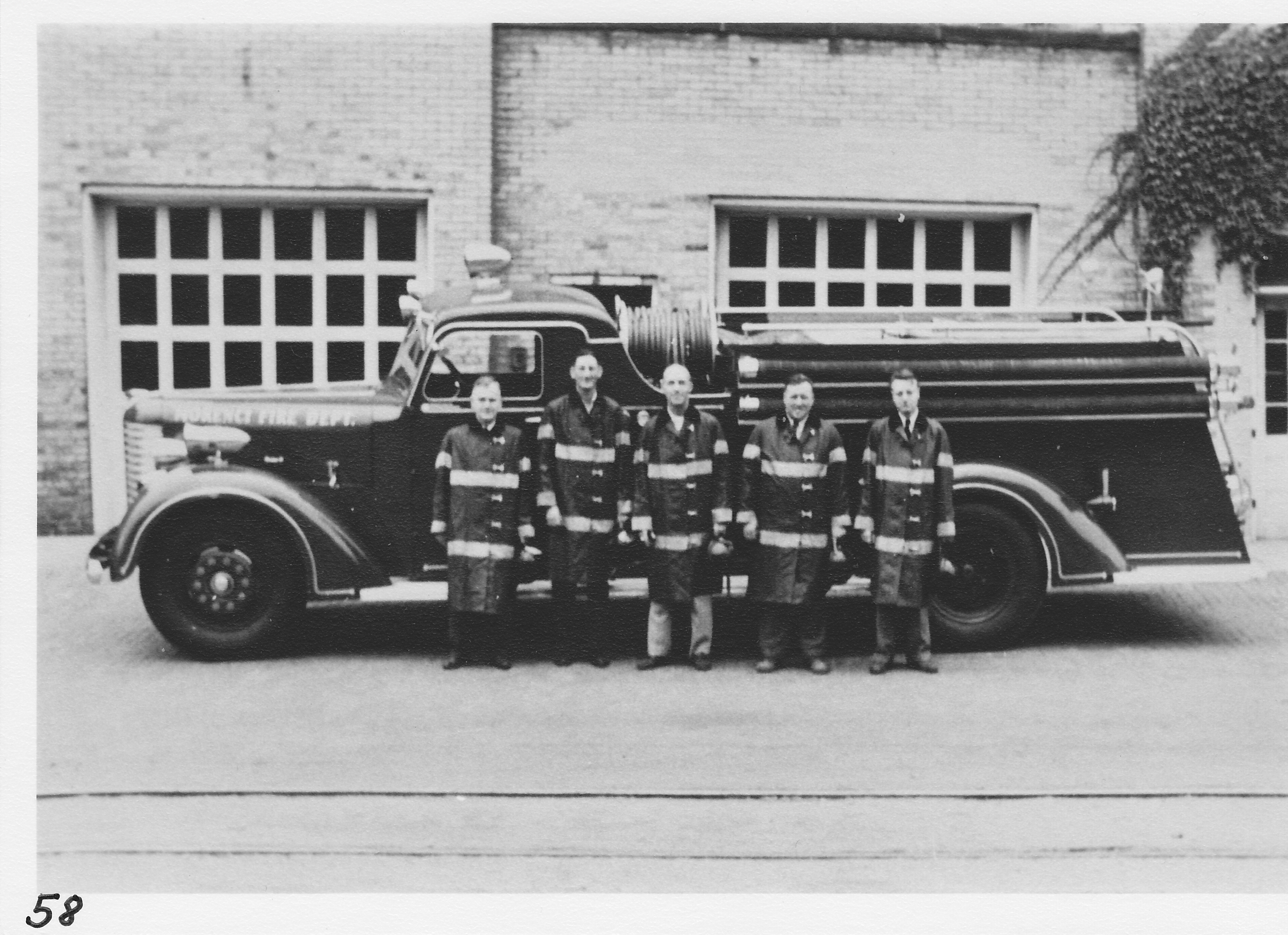 Morenci Volunteer Fire Dept.  Chief Ward Fogelsong, Ken Kibler, Lynn Fauver, Carl Van Valkenburg, Charles Smith.