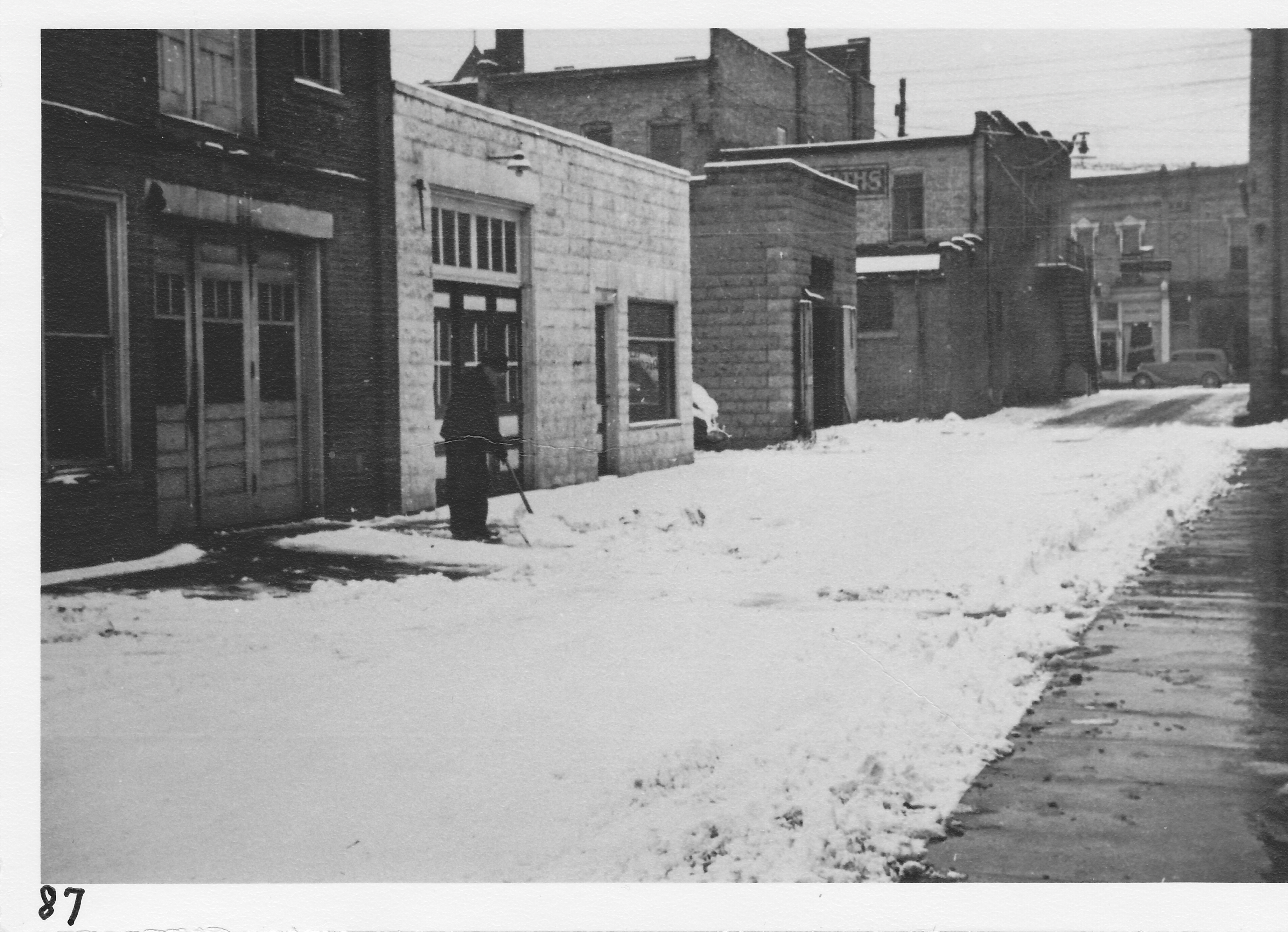 Orchard Alley looking toward Main Street.  View of west side about 1930.