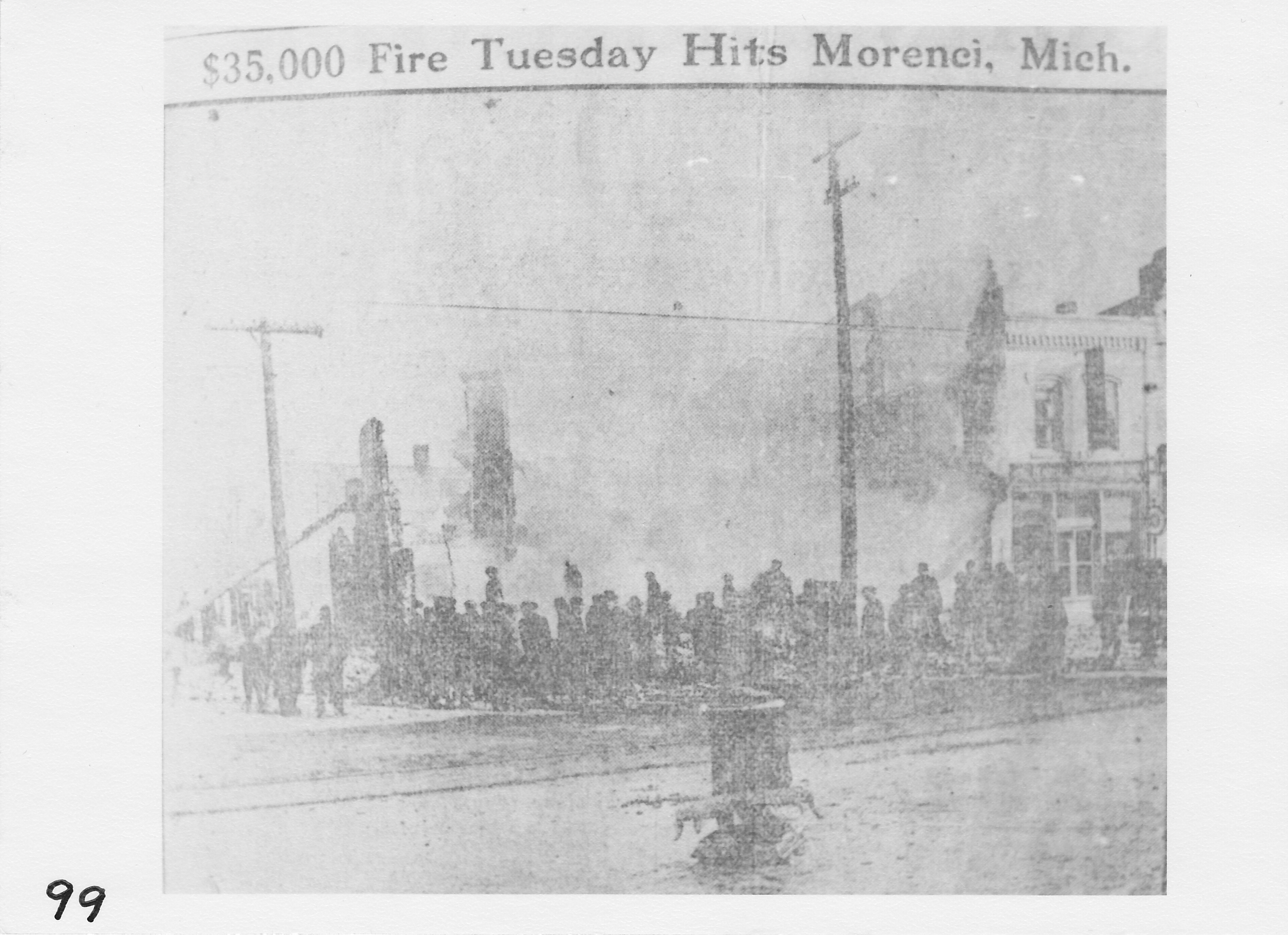 Fire of January 1912.  Northeast corner of North Street and West Main Street.