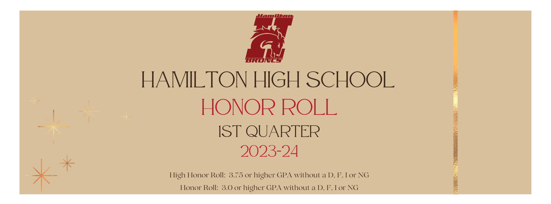 HHS Honor Roll Banner