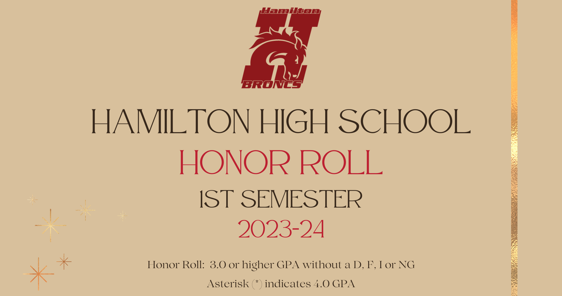 HHS Honor Roll Banner
