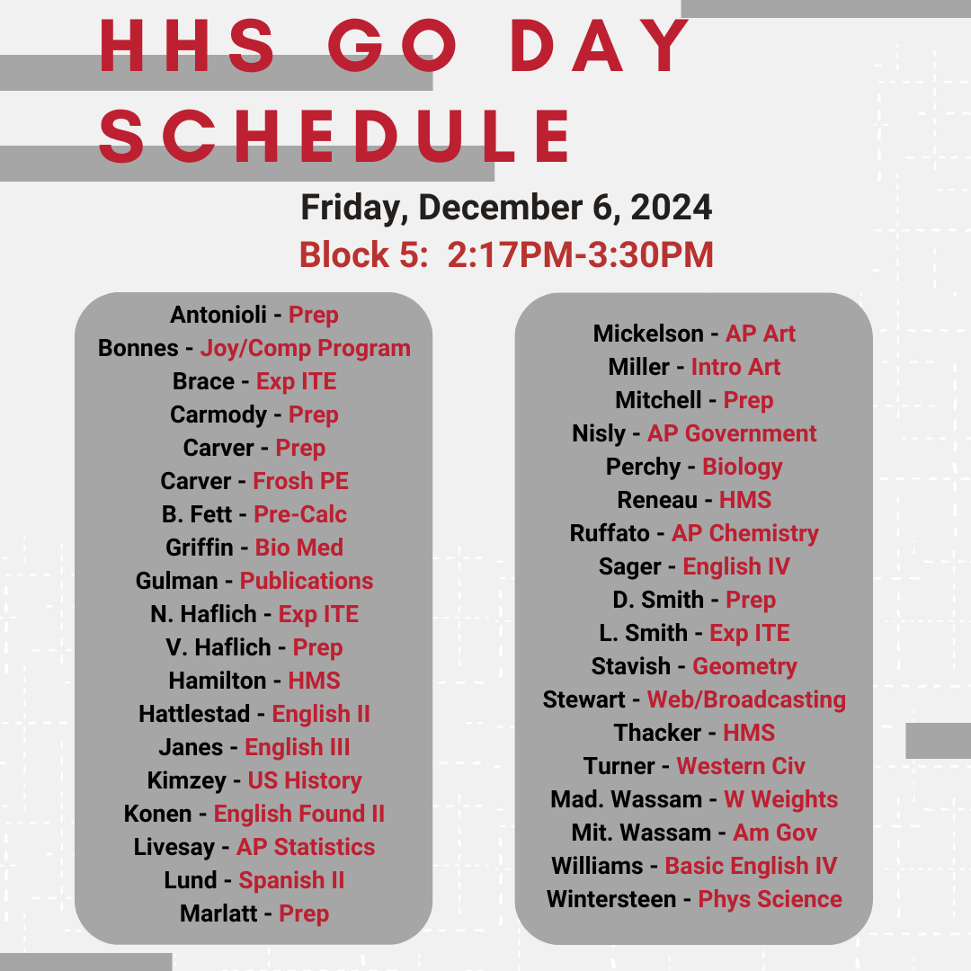 go day block 5 schedule