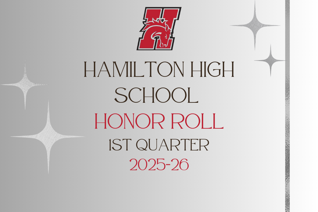 hamilton high school honor roll page for 1st quarter of the 2025-26 school year