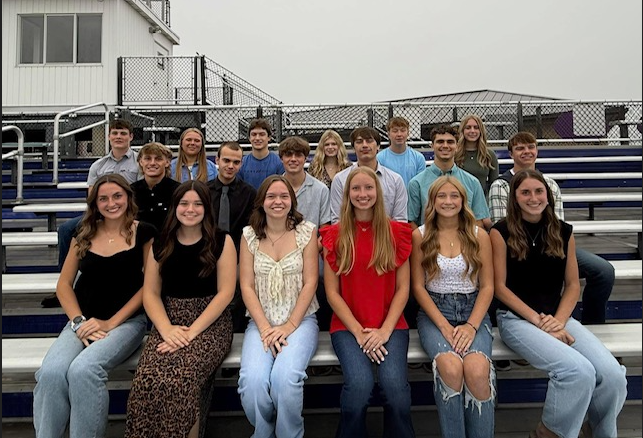 Homecoming Court 2025. Senior gilrs in row 1, row 2 Senior boys, 3rd row the underclassman court.
