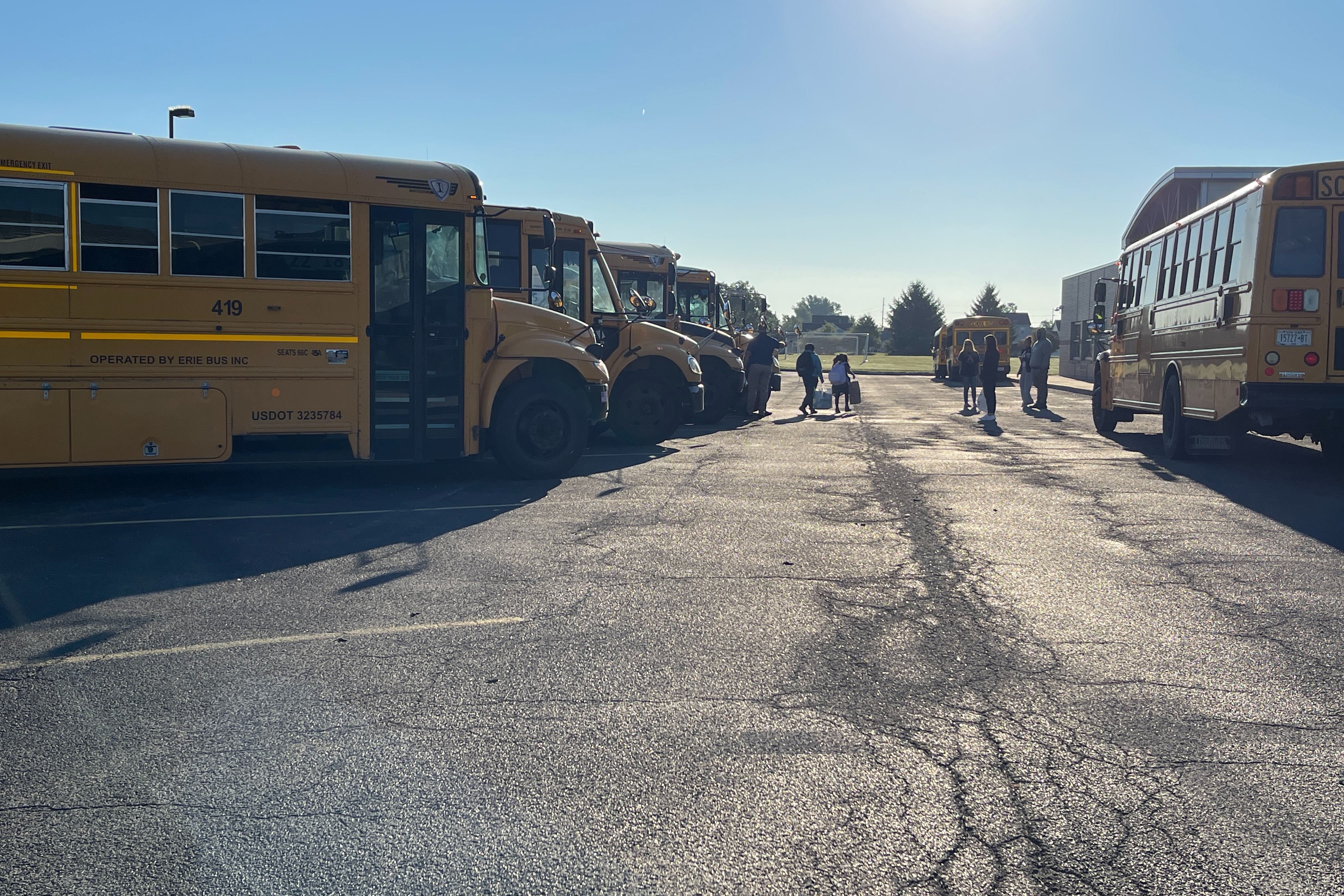 buses lined up