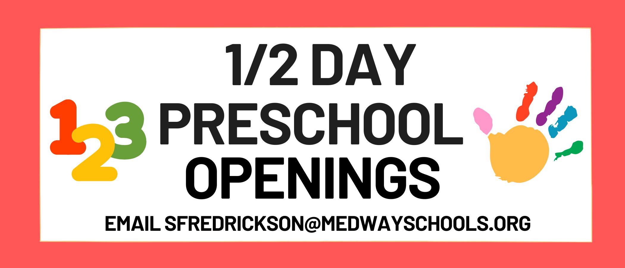 1/2 day preschool lottery