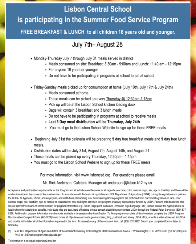 food program info