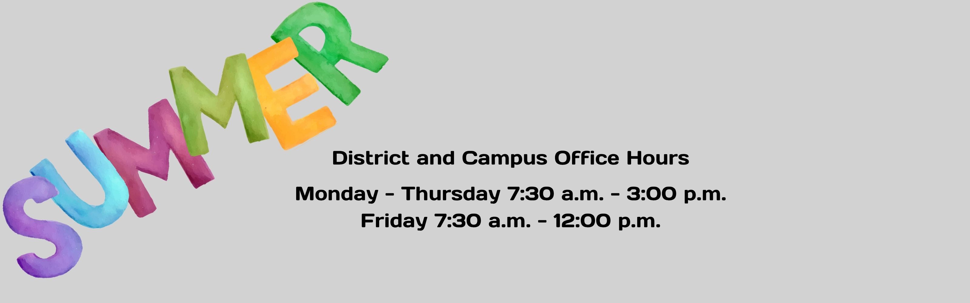 Summer Office Hours