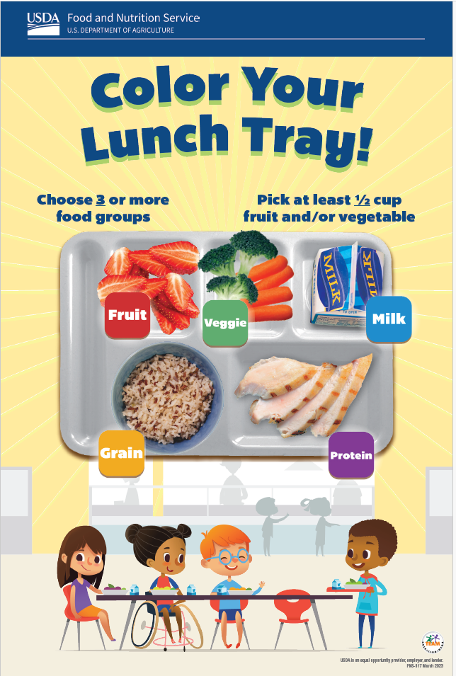 Color Your Lunch Tray