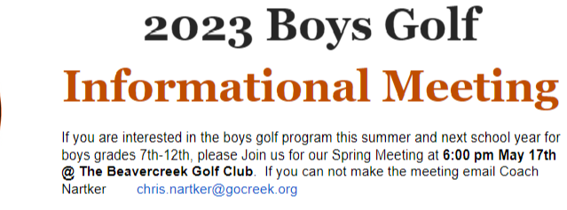 Boys Golf