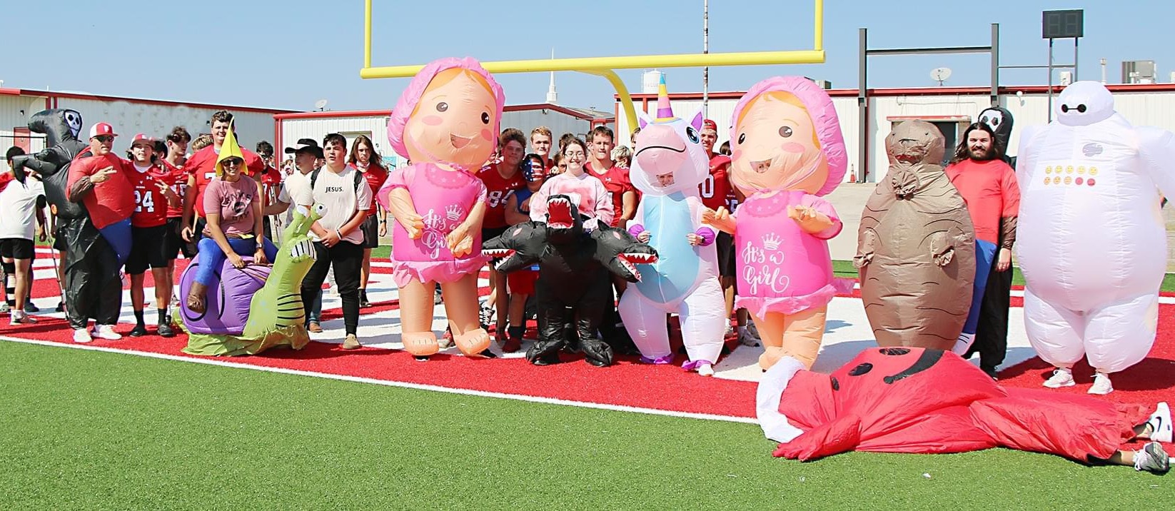 PHS Teacher's raced during HOCO Pep Assembly