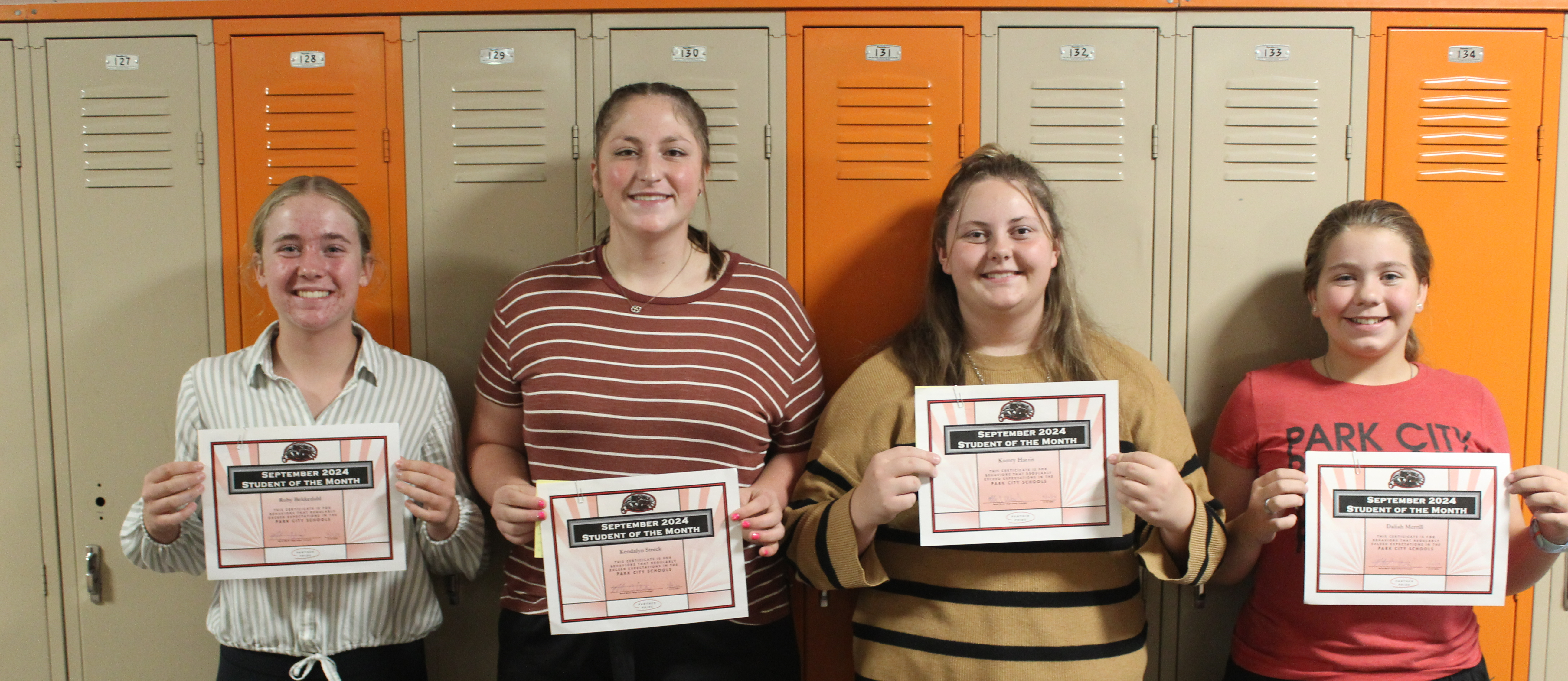 September Students of the Month