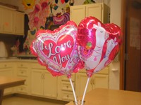 Balloons - Small Heart-Shape on a Stick