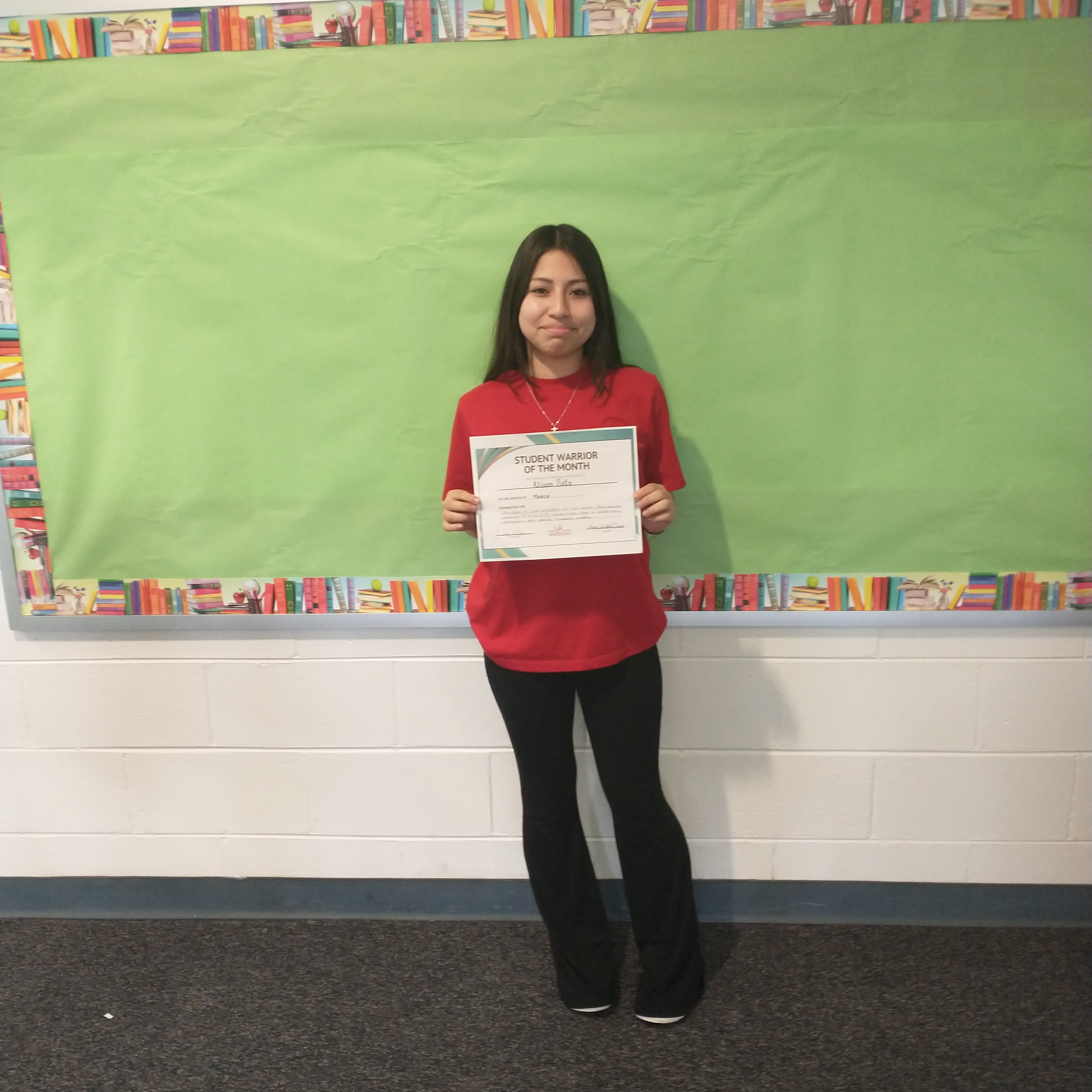 Congratulations to our 8th grade March student Warrior of the Month!