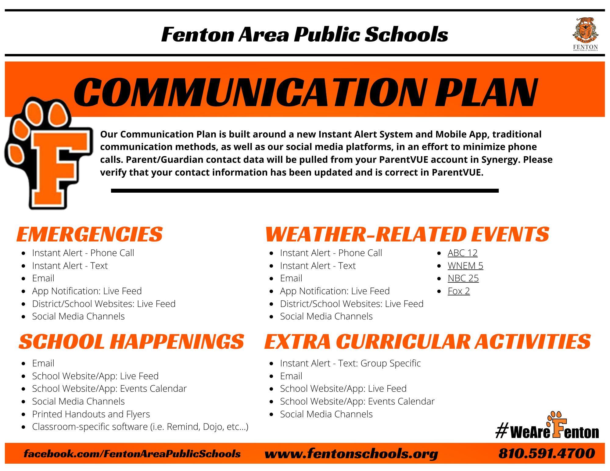 Communication Plan - 1 pager