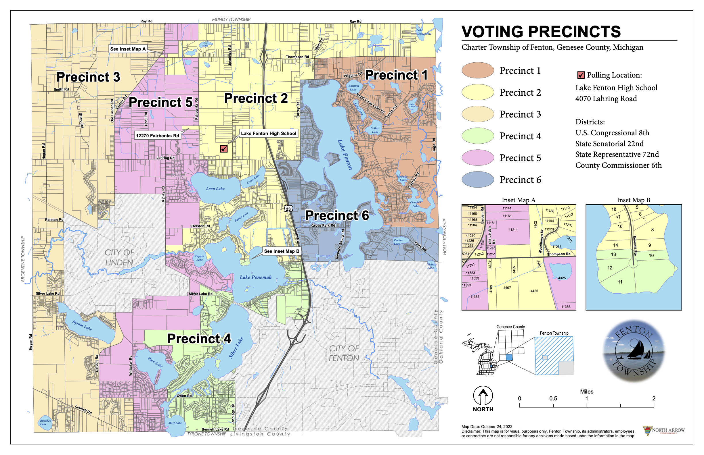 Fenton Township Precinct Map