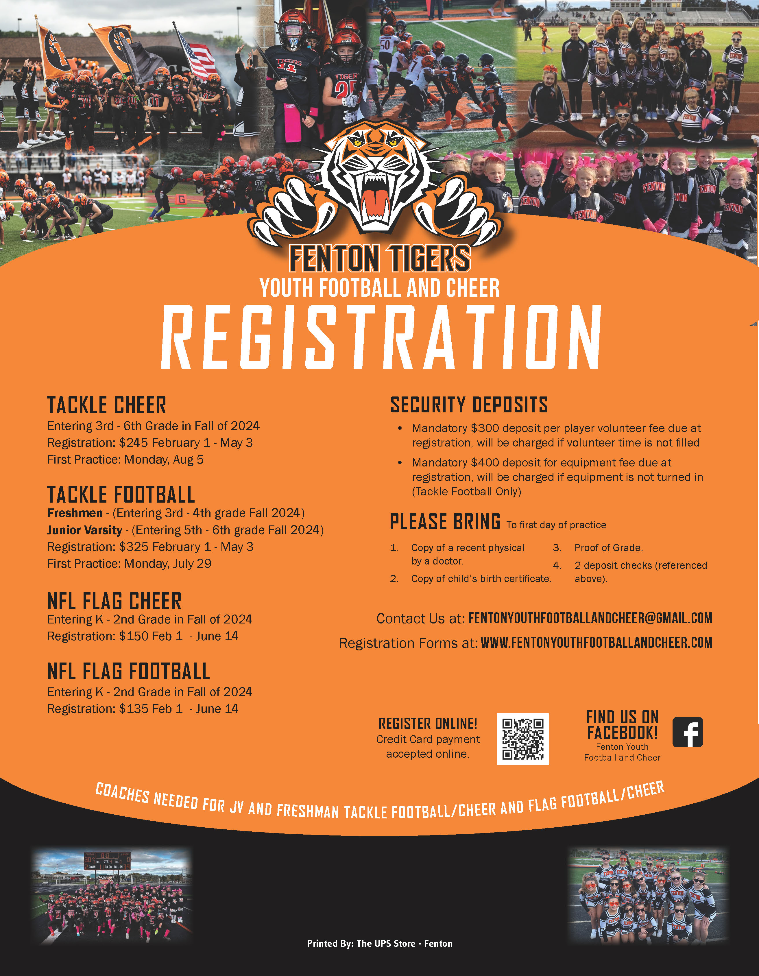 Fenton Youth Football & Cheer Registration