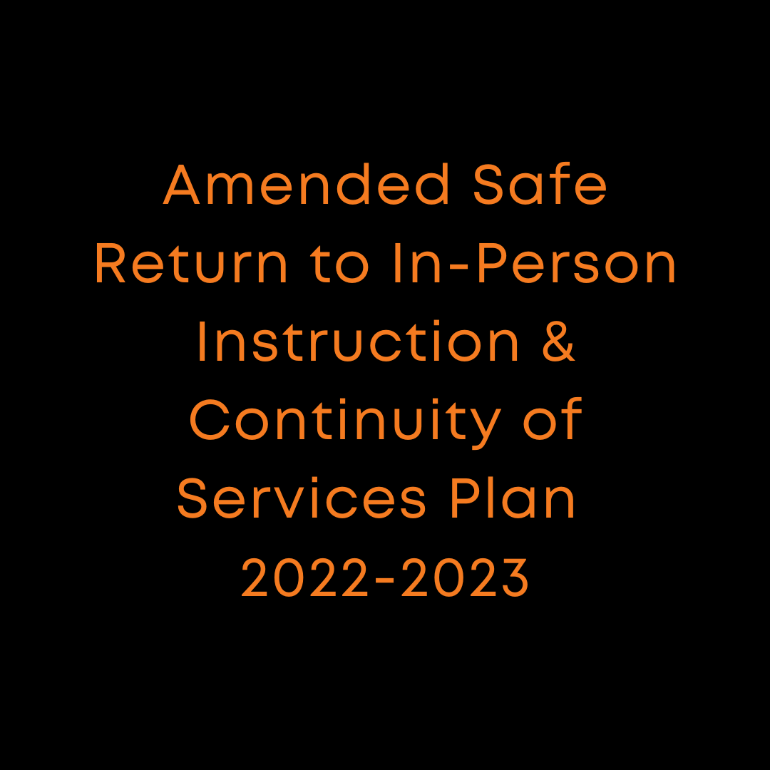 Amended Return to In-Person Plan
