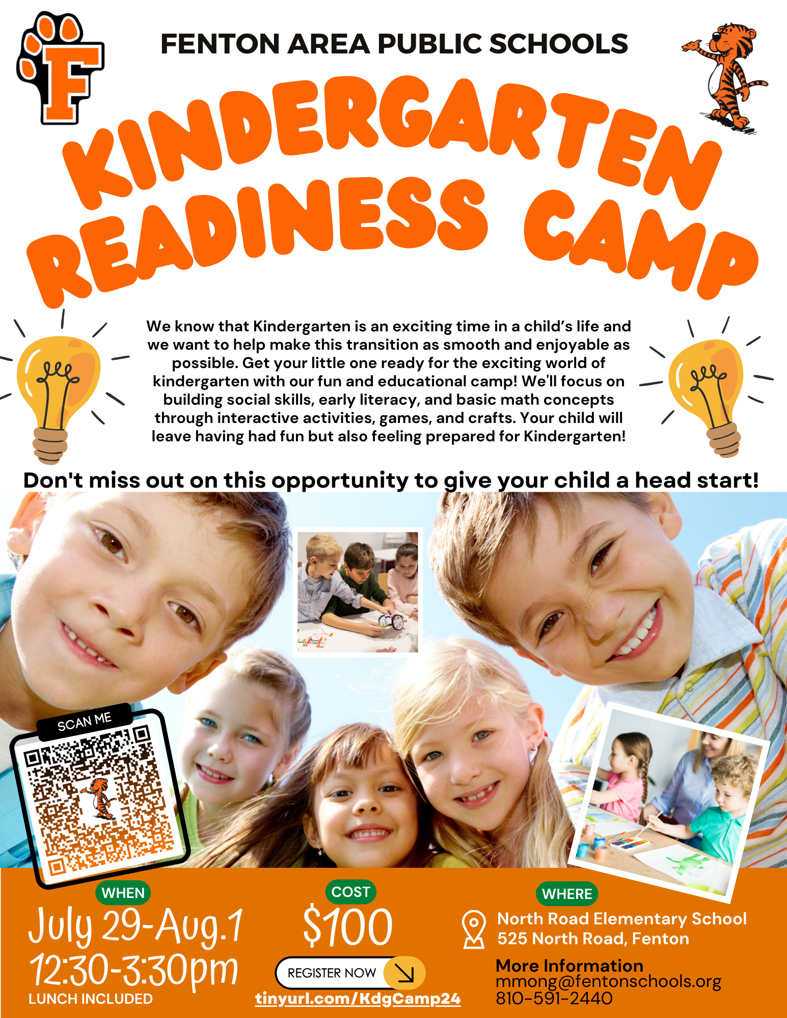 Kindergarten Readiness Camp Flyer