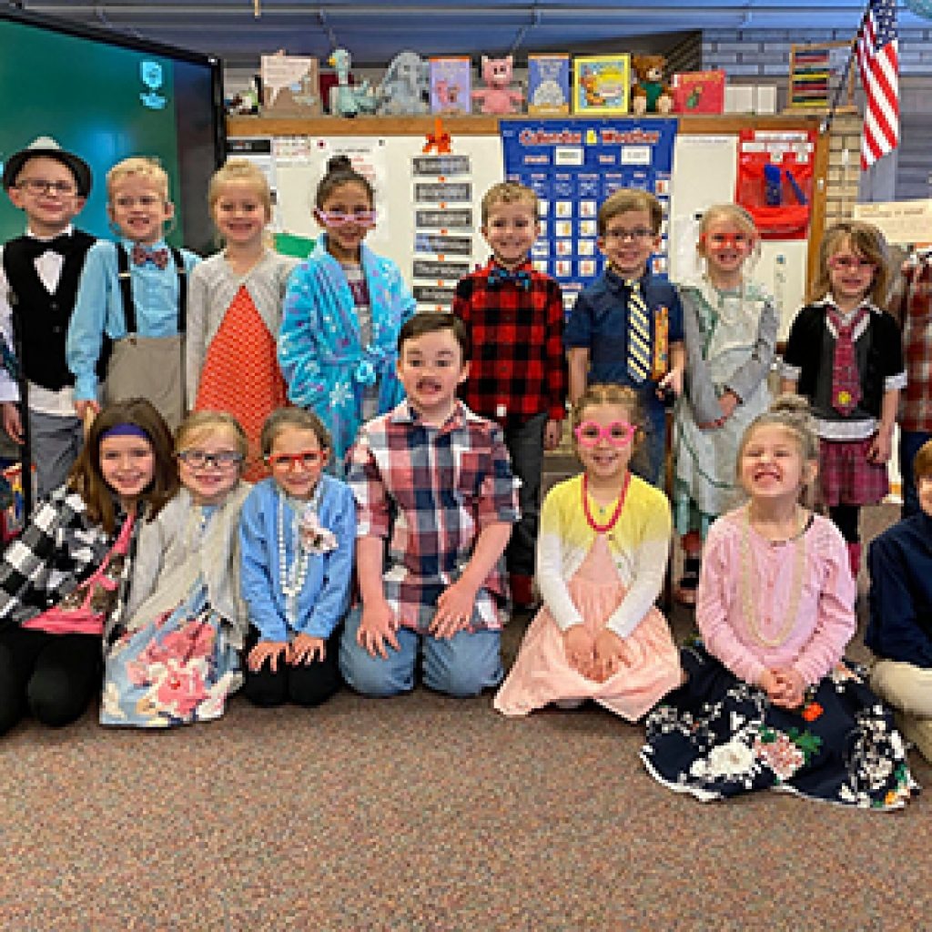 Kindergarten students dressed up for an activity