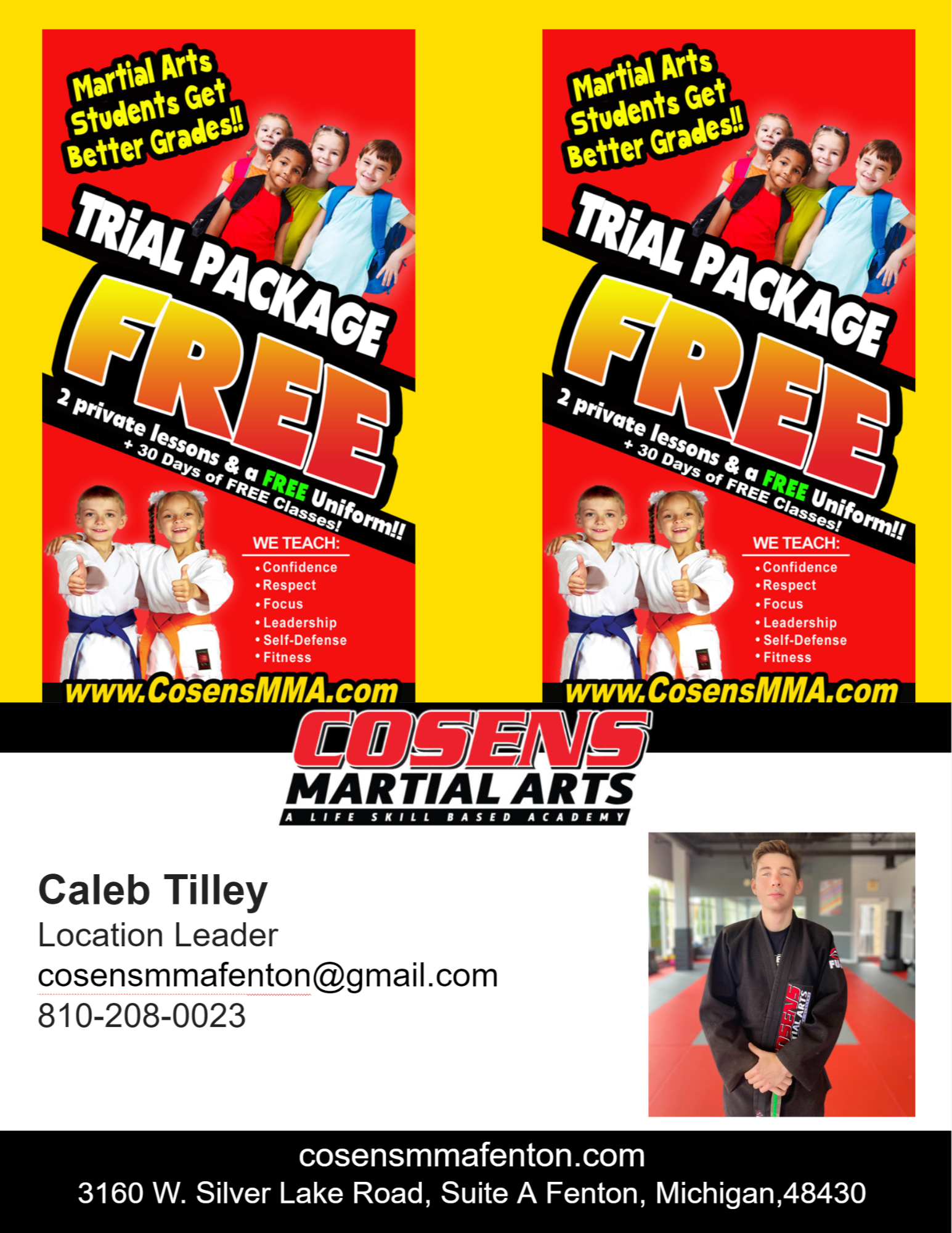 COSENS Martial Arts Flyer