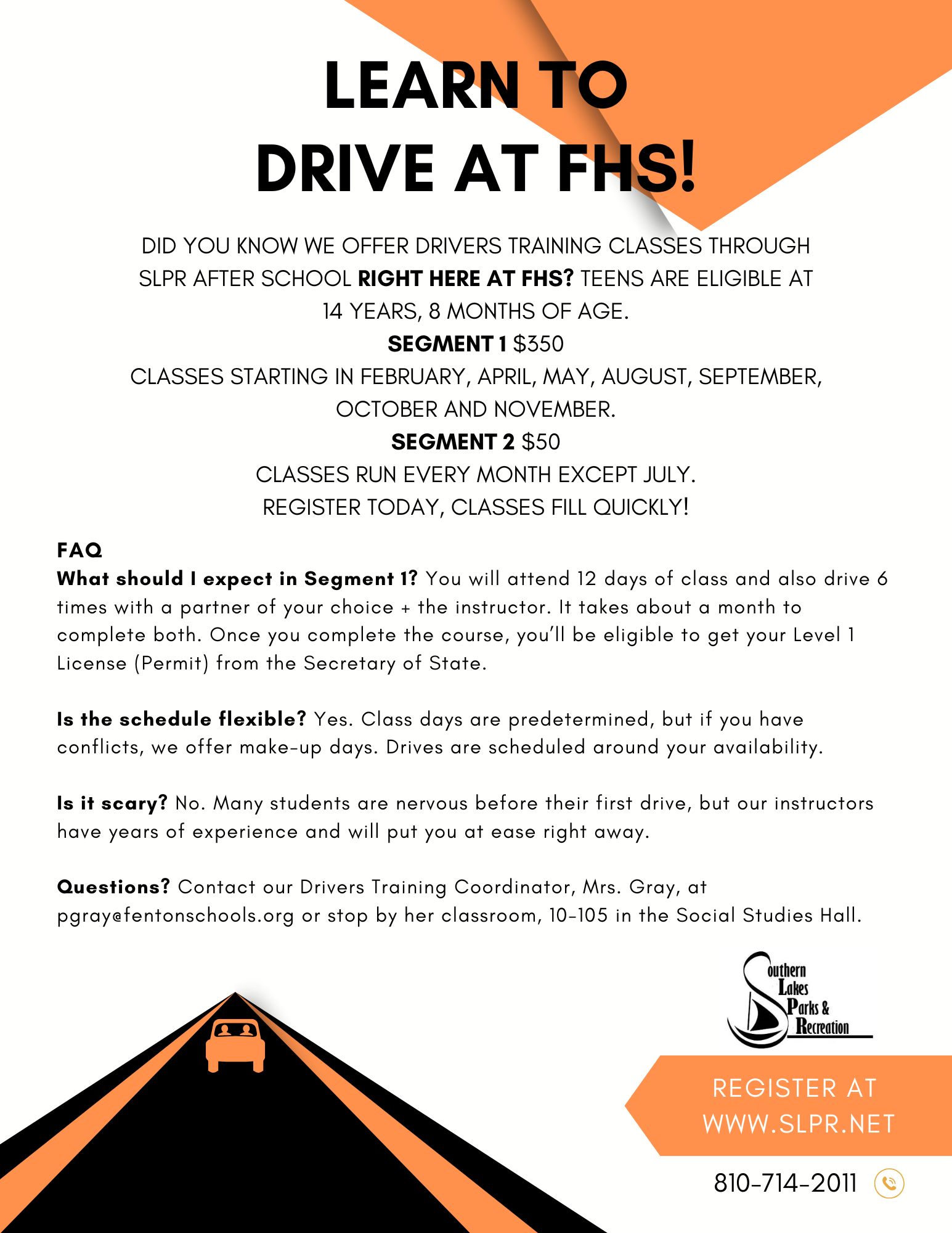 Drivers Training Flyer