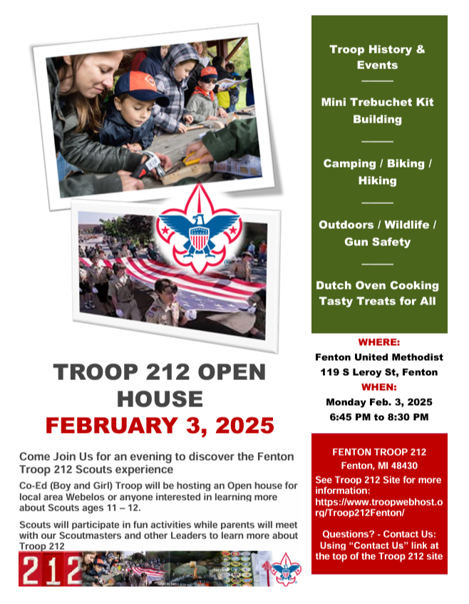 Scout Troop Open House Flyer