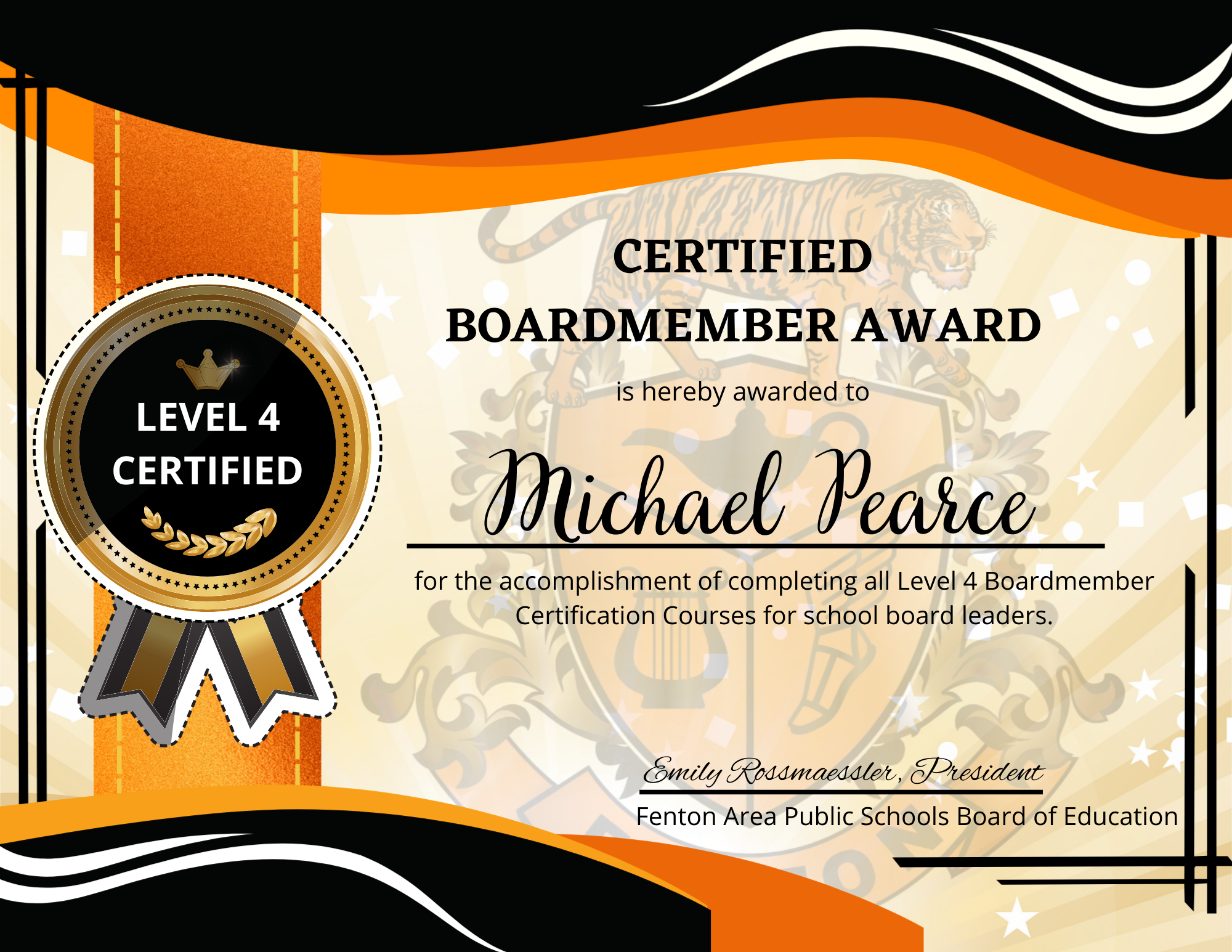 Board Certificate