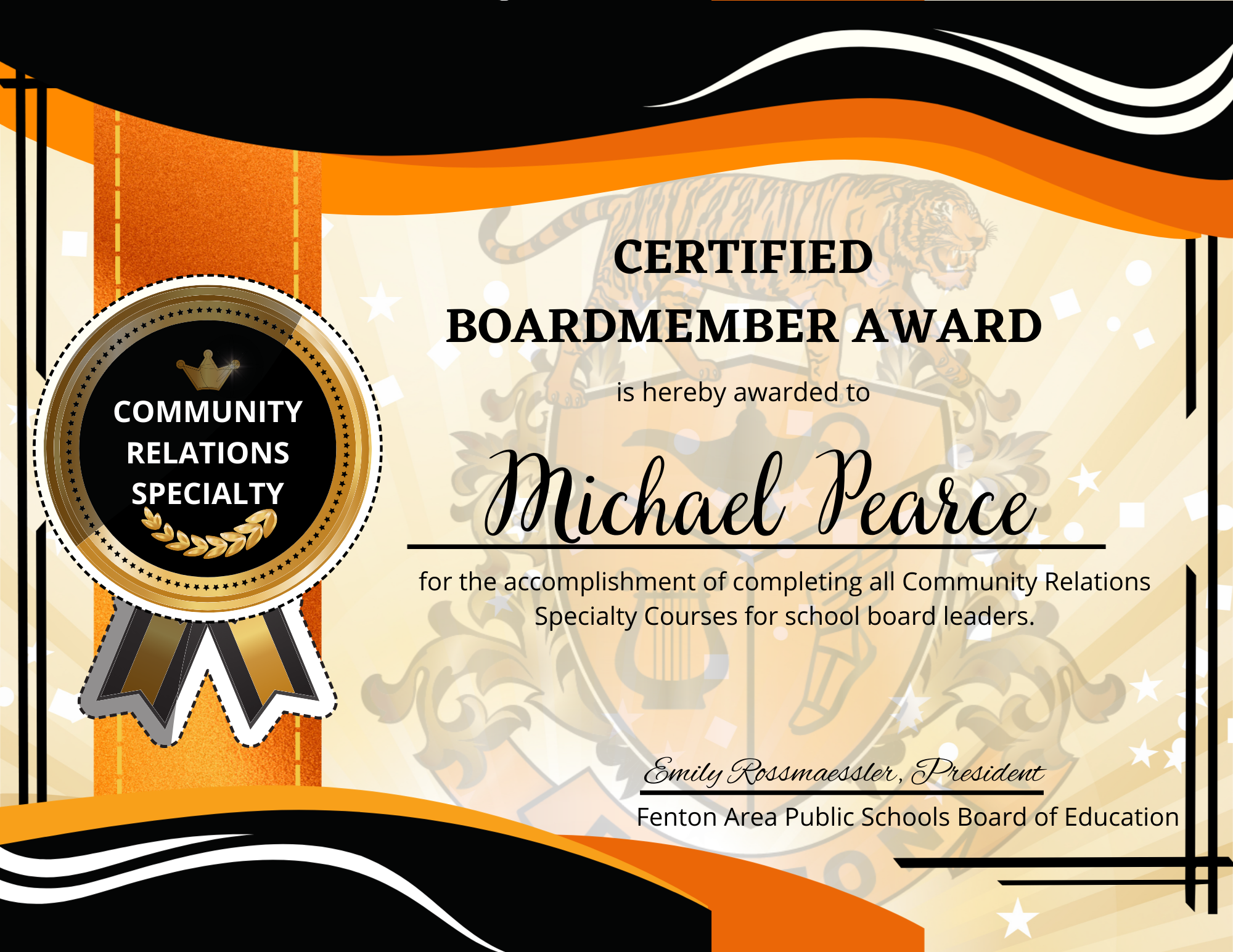 Board Certificate
