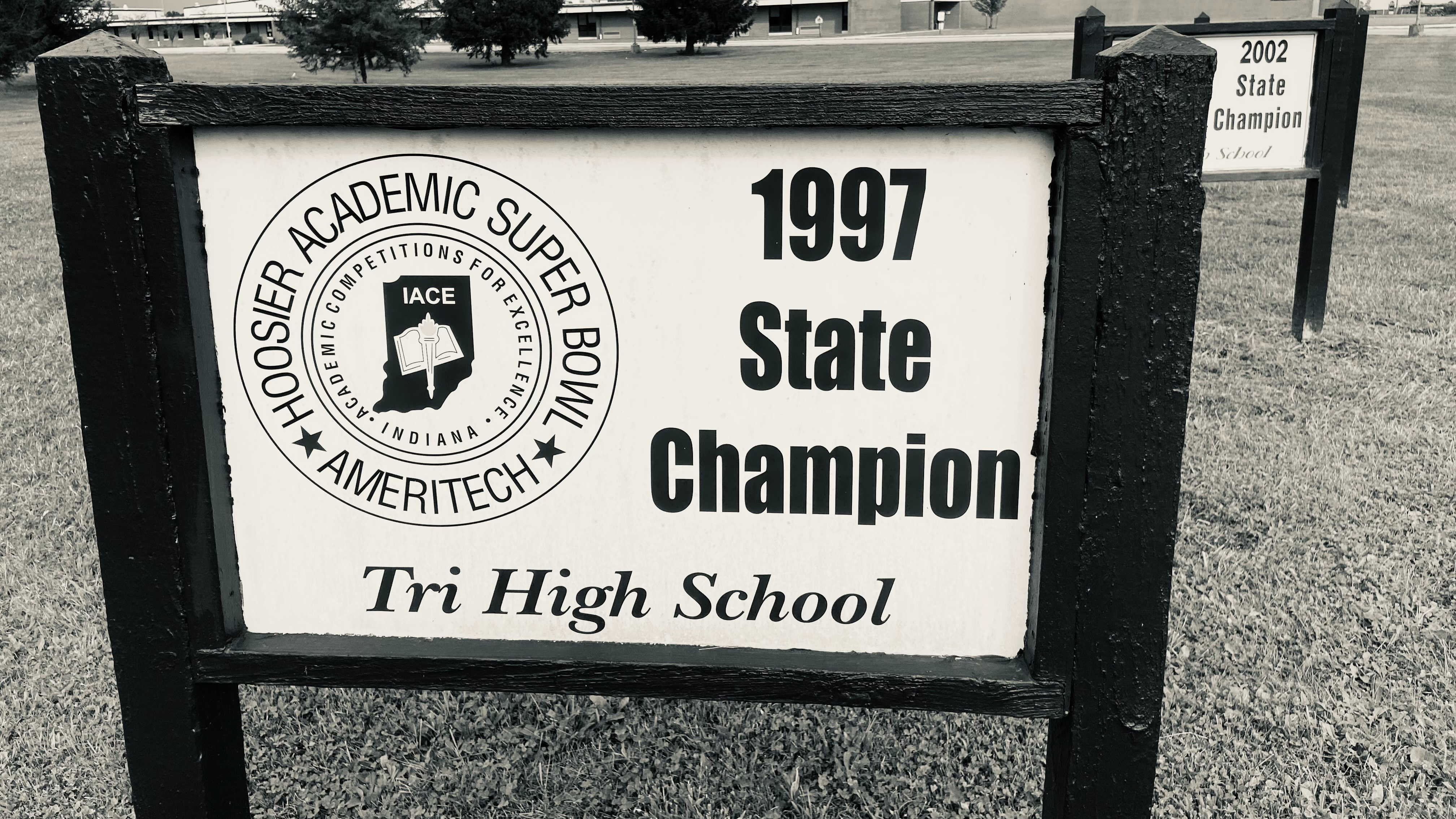 Hoosier Academic Super Bowl State Champions Sign