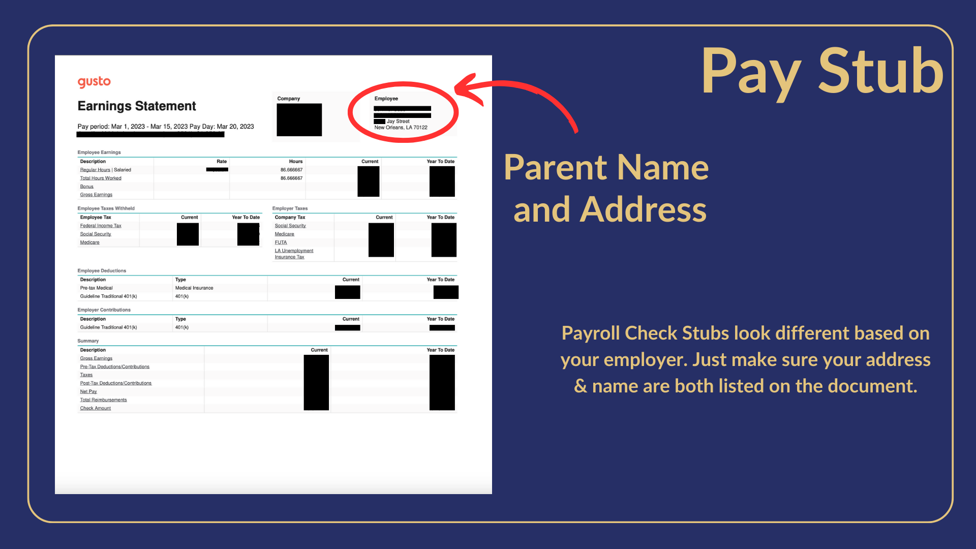 Pay Stub
