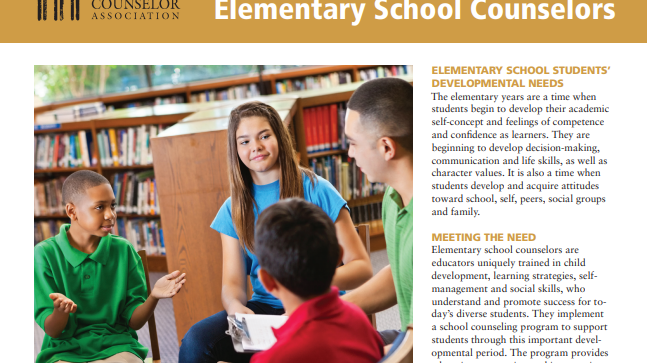 The Essential Role of Elementary School Counselors