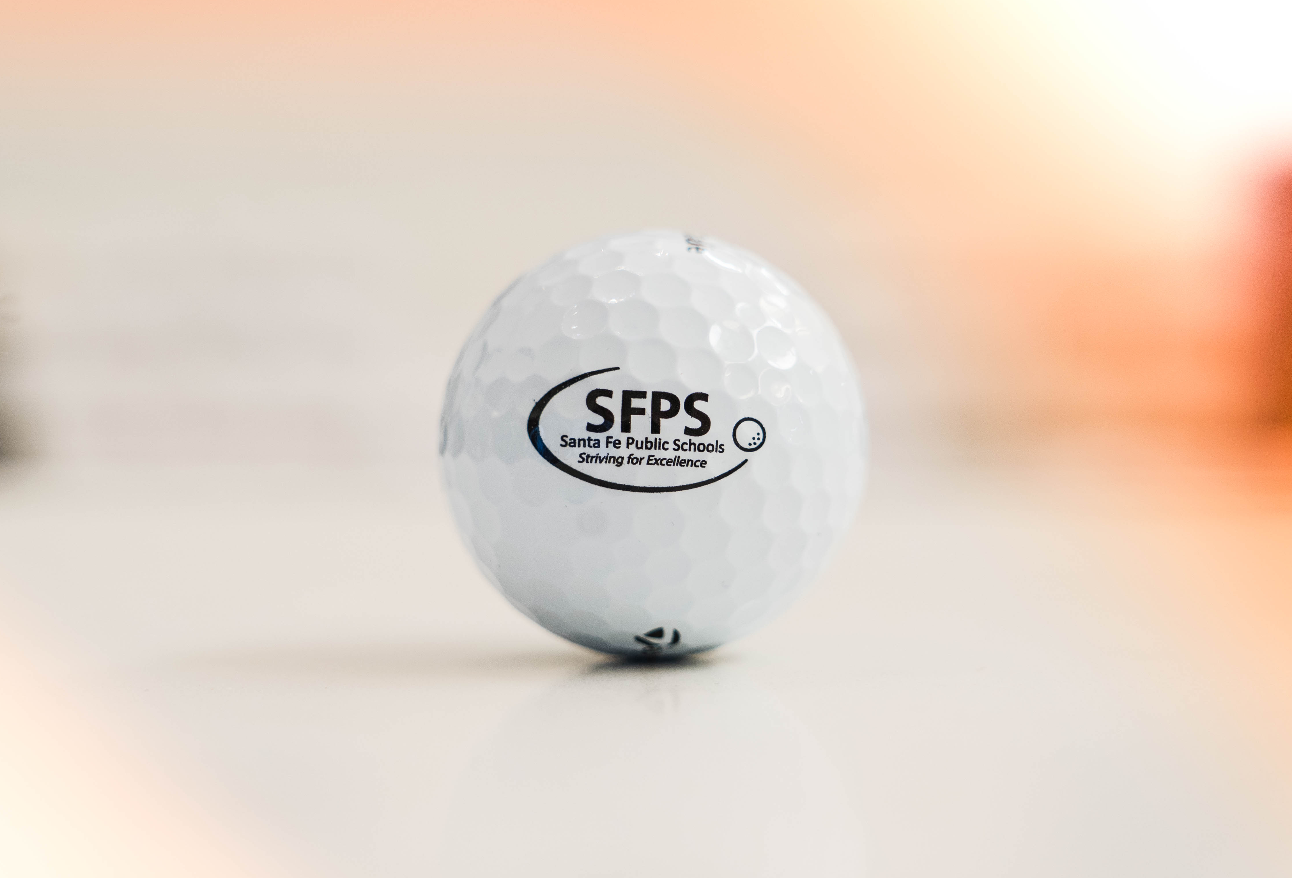 golf ball with SFPS golf logo