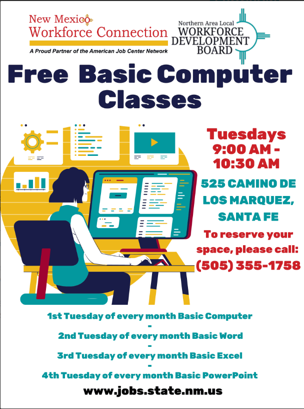 free computer classes mornings