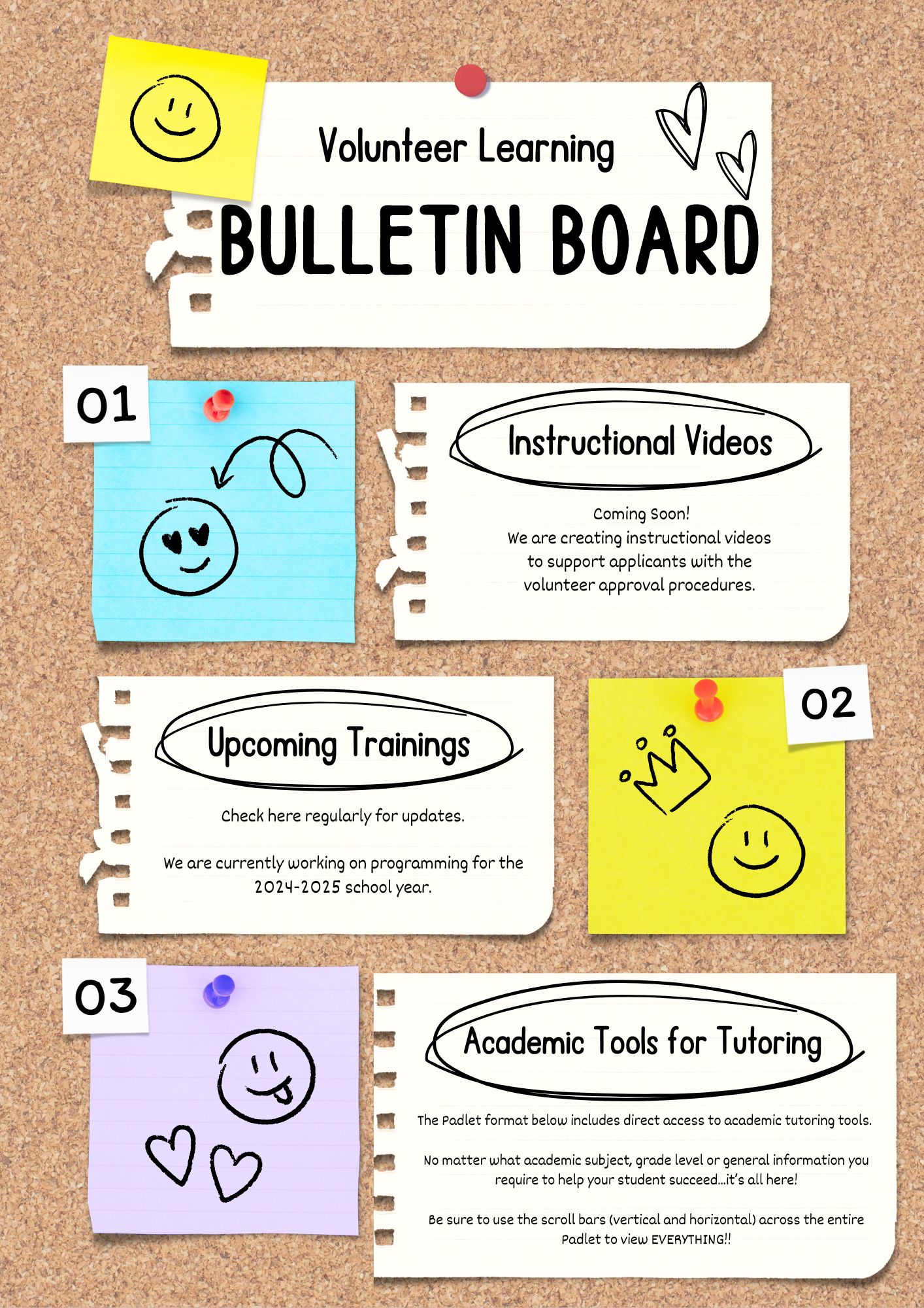 Volunteer Learning Bulletin Board