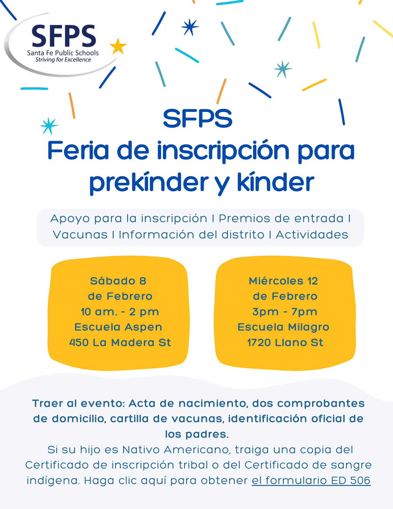 PreK Kinder Registration Fair