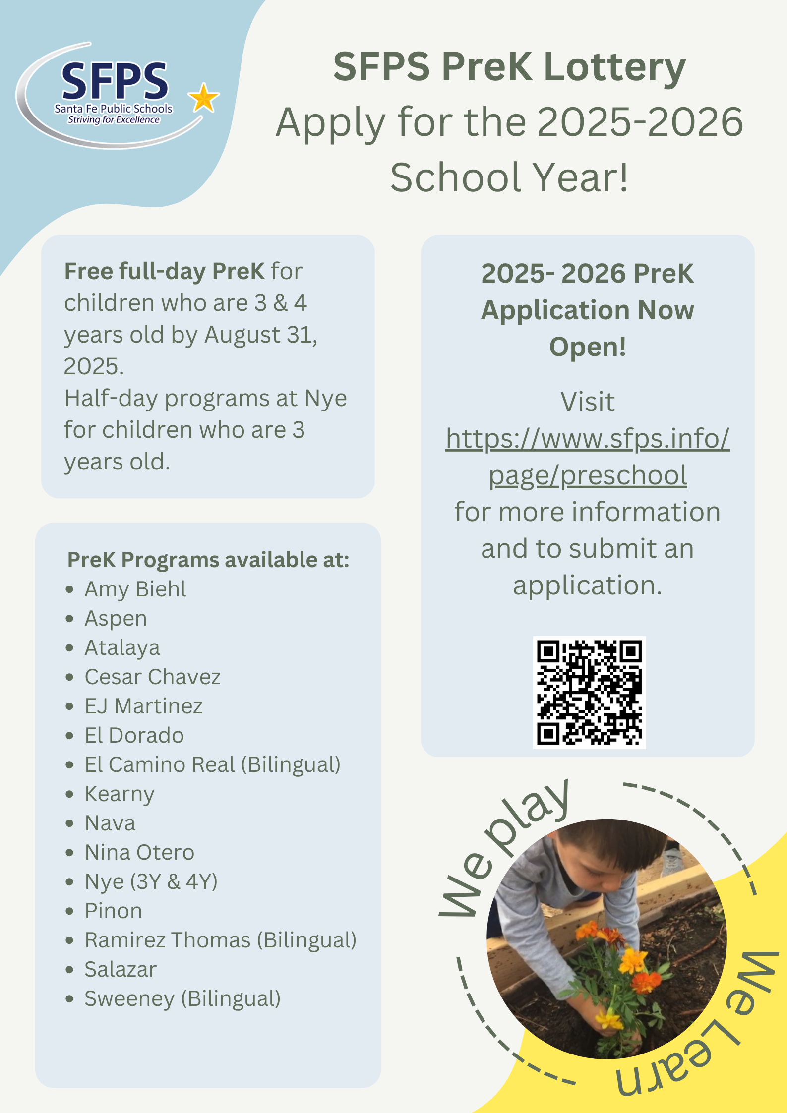 PreK Lottery 2025-2026