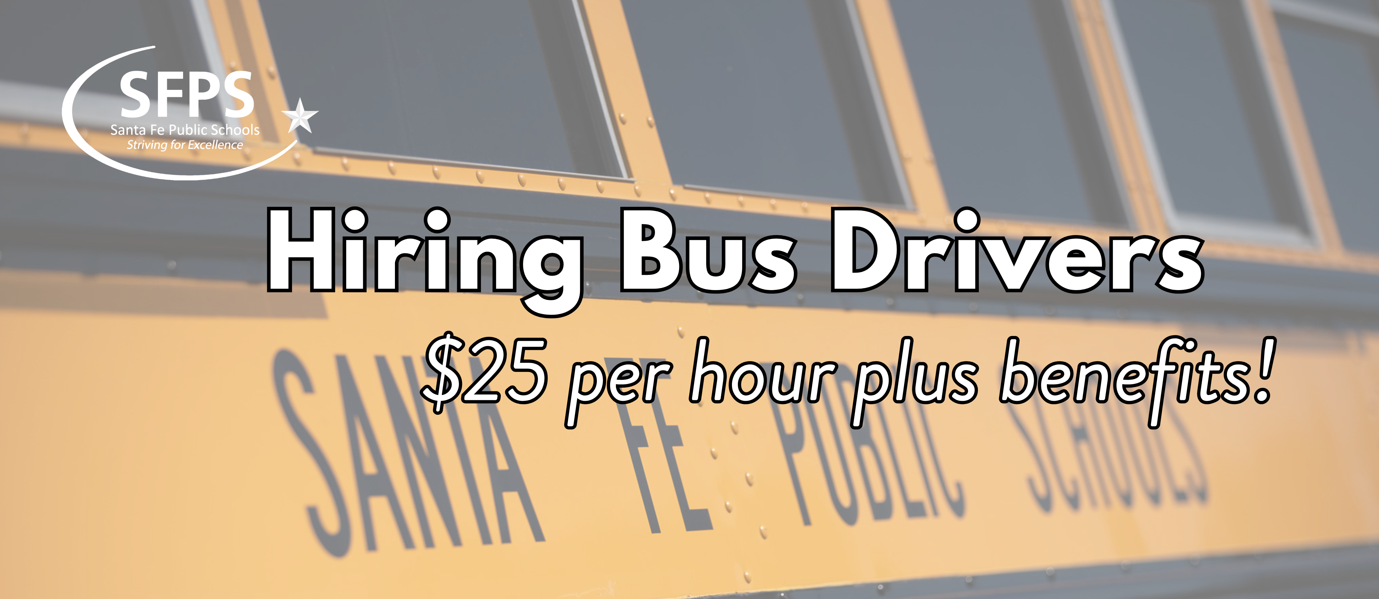 hiring bus drivers at $25 an hour